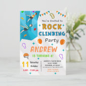 Personal Rock Climbing Verjaardagsfeestuitnodiging Kaart (Staand voorkant)