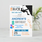 Personal Rock Climbing Verjaardagsfeestuitnodiging Kaart (Staand voorkant)