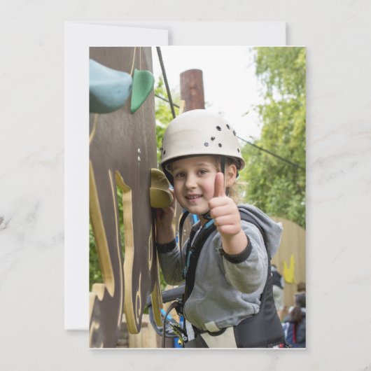 Personal Rock Climbing Verjaardagsfeestuitnodiging Kaart (Achterkant)