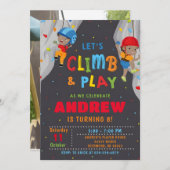 Personal Rock Climbing Verjaardagsfeestuitnodiging Kaart (Voorkant / Achterkant)