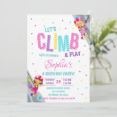 Personal Rock Meisje Klimmen Verjaardagsfeestje Kaart (Staand voorkant)