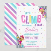 Personal Rock Meisje Klimmen Verjaardagsfeestje Kaart (Voorkant / Achterkant)