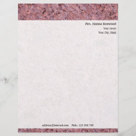 Personal Rock Texture met Return Address Briefhoofd