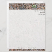 Personal Rock Texture met Return Address Briefhoofd Sjabloon (Voorkant / Achterkant)