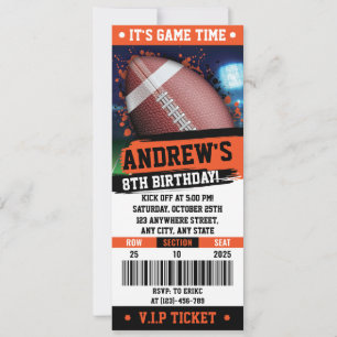 Personal Rugby Ticket verjaardagsfeestje Kinder Kaart