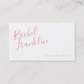 PERSONAL script naam modern chic  koraal roze Visitekaartje (Voorkant)