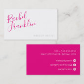 PERSONAL script naam modern chique hollywood roze Visitekaartje (Voorkant / Achterkant)