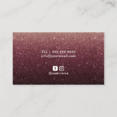 Personal Shopper Burgundy Roos Gold Ombre Monogram Visitekaartje (Achterkant)