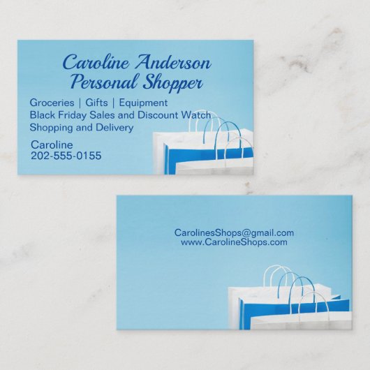 Personal Shopper Concierge Visitekaartje (Voorkant / Achterkant)