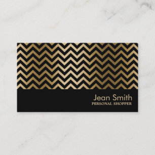 Personal Shopper Gold Chevron Stripes Visitekaartje