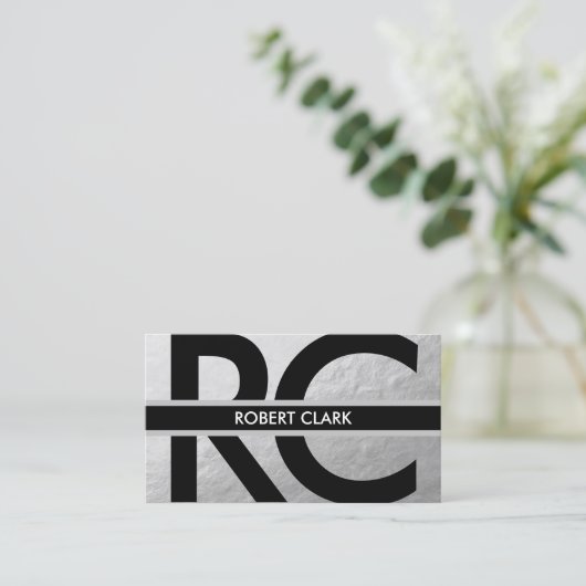 Personal Silver Foil Visitekaartje (Staand voorkant)