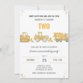 Personal Simple Construction Birthday Party Invita Kaart (Voorkant)