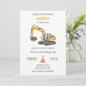 Personal Simple Modern Construction Birthday Kaart (Staand voorkant)