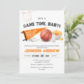 Personal Slam Dunk Basketbal Baby shower Kaart (Staand voorkant)