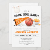 Personal Slam Dunk Basketbal Baby shower Kaart (Voorkant / Achterkant)