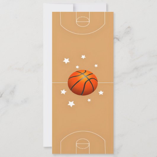 Personal Slam Dunk Birthday Bash Sports Ticket Kaart (Achterkant)