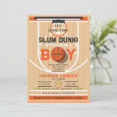 Personal Slumdunk Basketbal Baby shower Kaart (Staand voorkant)