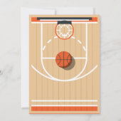 Personal Slumdunk Basketbal Baby shower Kaart (Achterkant)