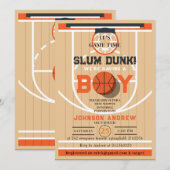 Personal Slumdunk Basketbal Baby shower Kaart (Voorkant / Achterkant)