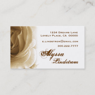 Personal Soft Sepia en Cream Roos Visitekaartje