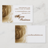 Personal Soft Sepia en Cream Roos Visitekaartje (Voorkant / Achterkant)