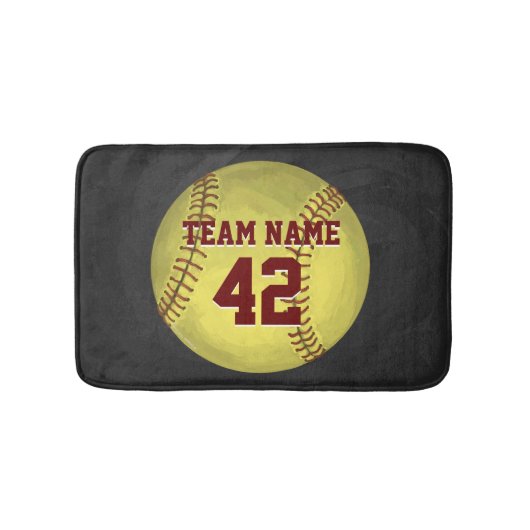 Personal Softball Art Badmat (Voorkant)