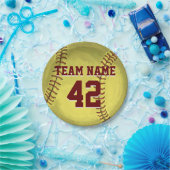 Personal Softball Art Papieren Bordje (Feest)