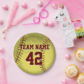 Personal Softball Art Papieren Bordje (Feest)