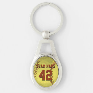 Personal Softball Art Sleutelhanger
