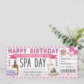 Personal Spa Day cadeaubon ticket Kaart (Staand voorkant)