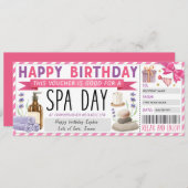 Personal Spa Day cadeaubon ticket Kaart (Voorkant / Achterkant)