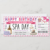 Personal Spa Day cadeaubon ticket Kaart (Voorkant)