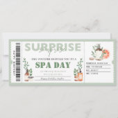 Personal Spa Day Gift Ticket Verjaardagsvoucher Kaart (Voorkant)