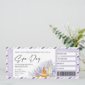 Personal Spa Day Gift Ticket Verjaardagsvoucher Kaart (Staand voorkant)