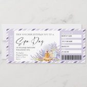 Personal Spa Day Gift Ticket Verjaardagsvoucher Kaart (Voorkant)