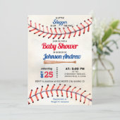 Personal Sport Baseball Baby shower kleine slogger Kaart (Staand voorkant)