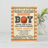 Personal Sport Basketbal Baby shower Kaart (Staand voorkant)
