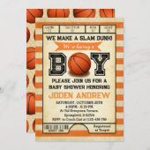 Personal Sport Basketbal Baby shower Kaart (Voorkant / Achterkant)