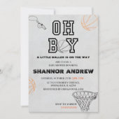 Personal Sport Digitaal Basketbal Baby shower Kaart (Voorkant)