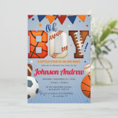 Personal Sports All-Star Baby shower kleur Kaart (Staand voorkant)