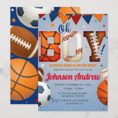 Personal Sports All-Star Baby shower kleur Kaart (Voorkant / Achterkant)