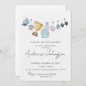 Personal Sports Baby Shower Bundle Kaart (Voorkant / Achterkant)