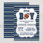 Personal Sprinkle Sports Football Baby shower Kaart (Voorkant / Achterkant)