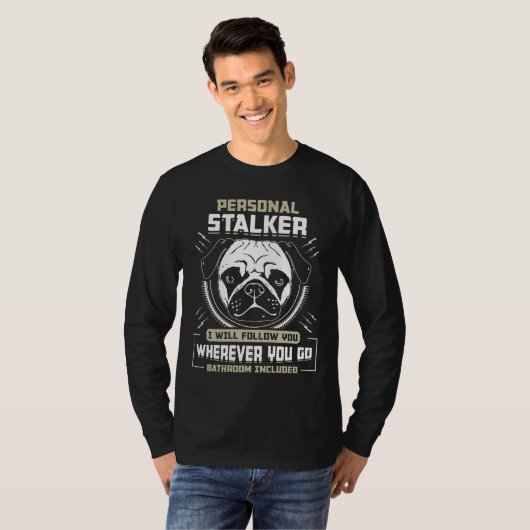 Personal Stalker Dames Pug Lover Shirt Essential (Voorkant volledig)