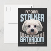 Personal Stalker Dog Graphic Stubborn Maltees Briefkaart (Voorkant / Achterkant)