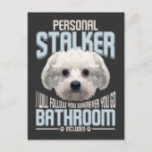 Personal Stalker Dog Graphic Stubborn Maltees Briefkaart (Voorkant)