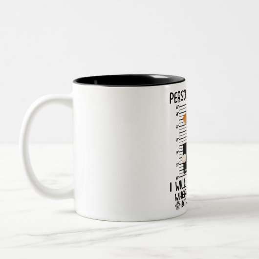 Personal Stalker Funny Bichon Frise Dog Bichon Ten Tweekleurige Koffiemok (Links)