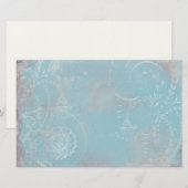 Personal Stationery, Frans blauw toile Briefpapier (Voorkant / Achterkant)