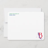 Personal Stationery: Rainbow Love hearts Note Card Notitiekaartje (Achterkant)