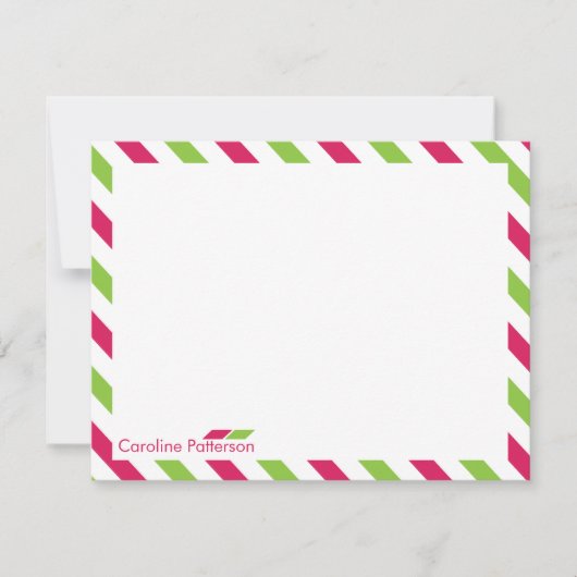 Personal Stationery van Fuchsia Airmail Notitiekaartje (Voorkant)